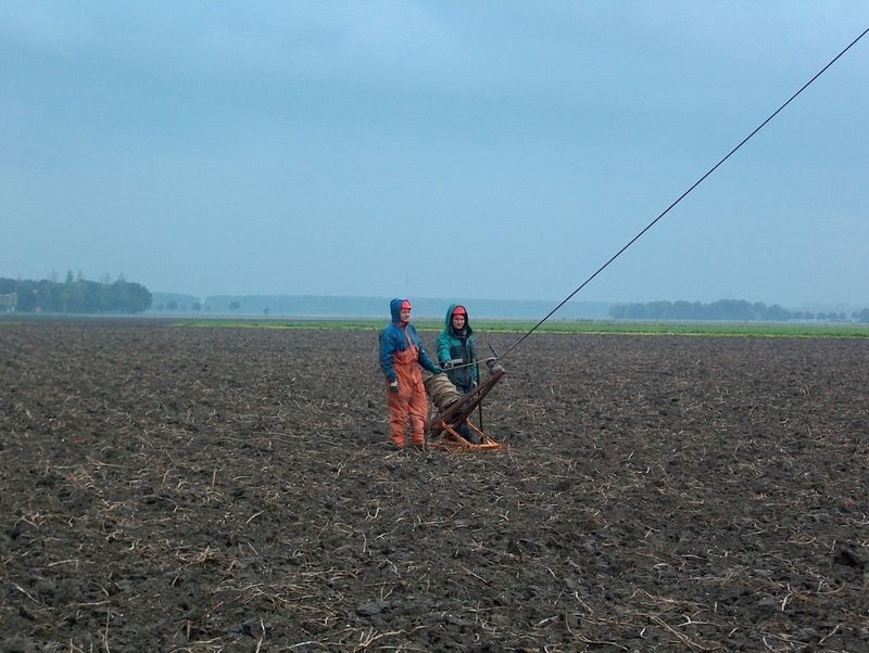 De bouw van een windturbine