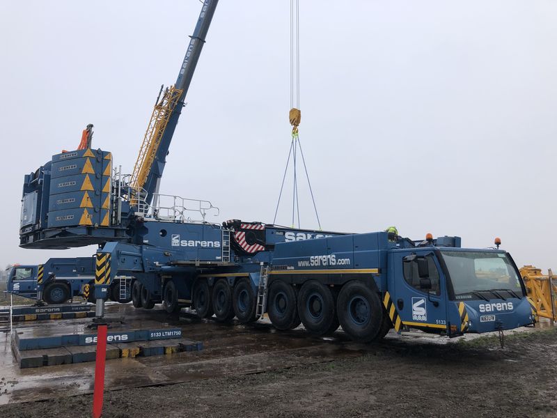 2 februari 2019; opbouw grote Liebherr kraan