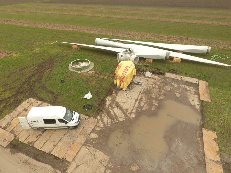 1 maart 2019; windmolen 4 transport klaar maken