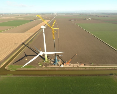 19 en 20 maart 2019; Demonteren windmolen 7
