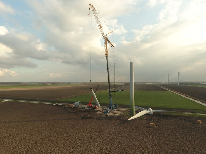 19 en 20 maart 2019; Demonteren windmolen 7