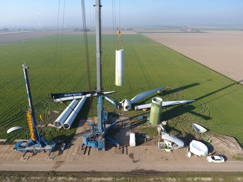 22 maart 2019; laatste windmolen gedemonteerd