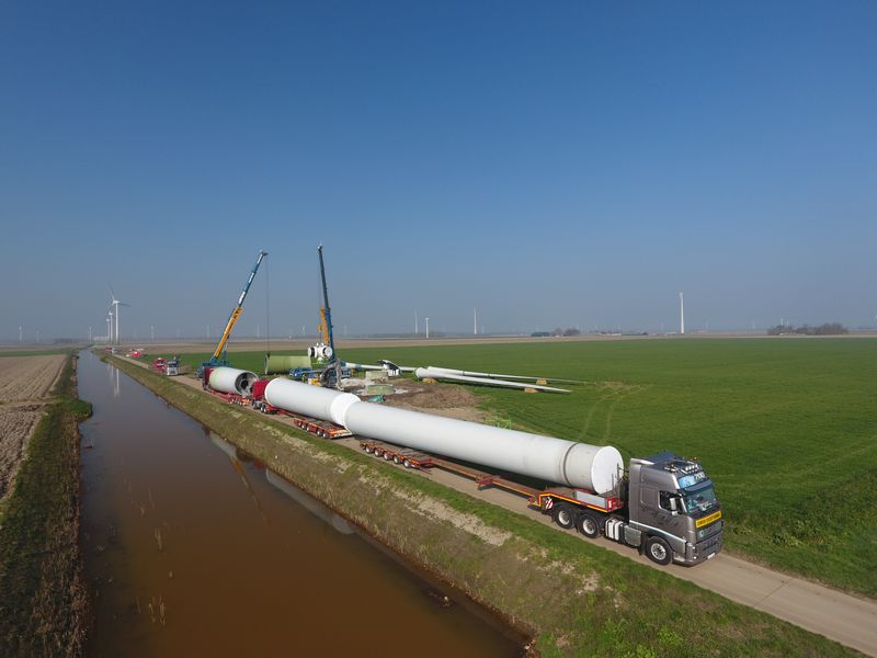 29 maart 2019; windmolen 6 op transport