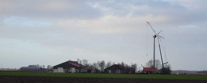 10 februari 2019; start ontmanteling eerste windmolen