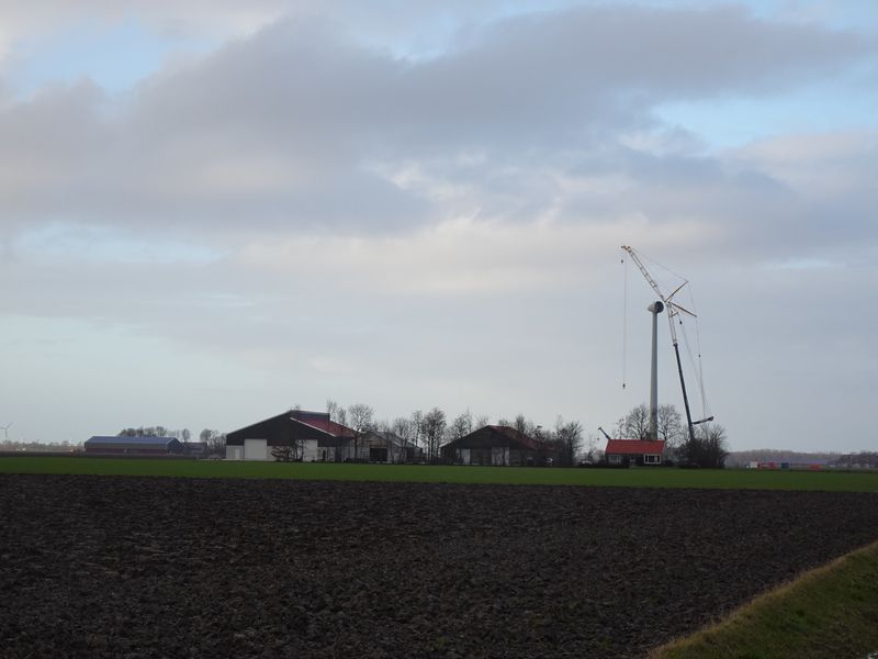 10 februari 2019; start ontmanteling eerste windmolen