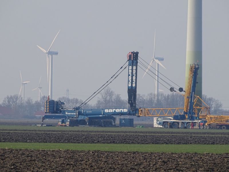 10 februari 2019; start ontmanteling eerste windmolen