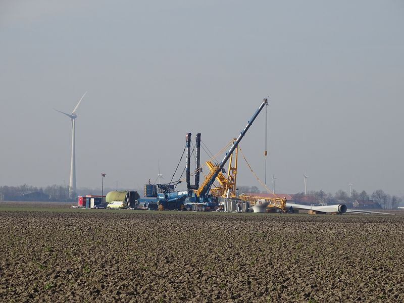 14 februari 2019; start ontmanteling tweede windmolen