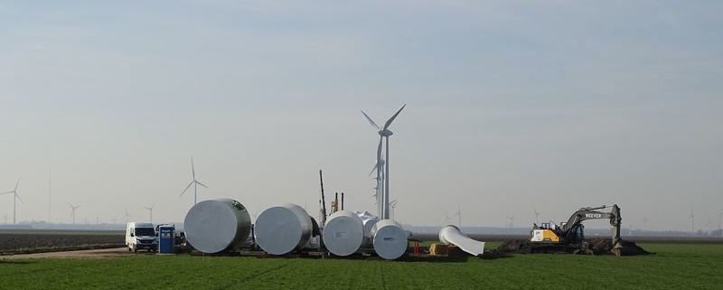 16 februari 2019; windmolen 1 transport klaar