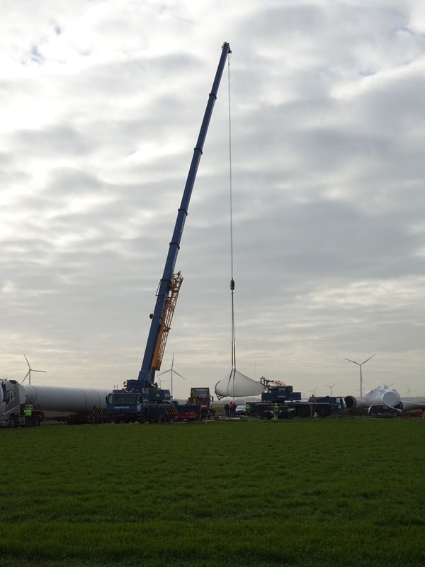 19 februari 2019; windmolen 1 op transport