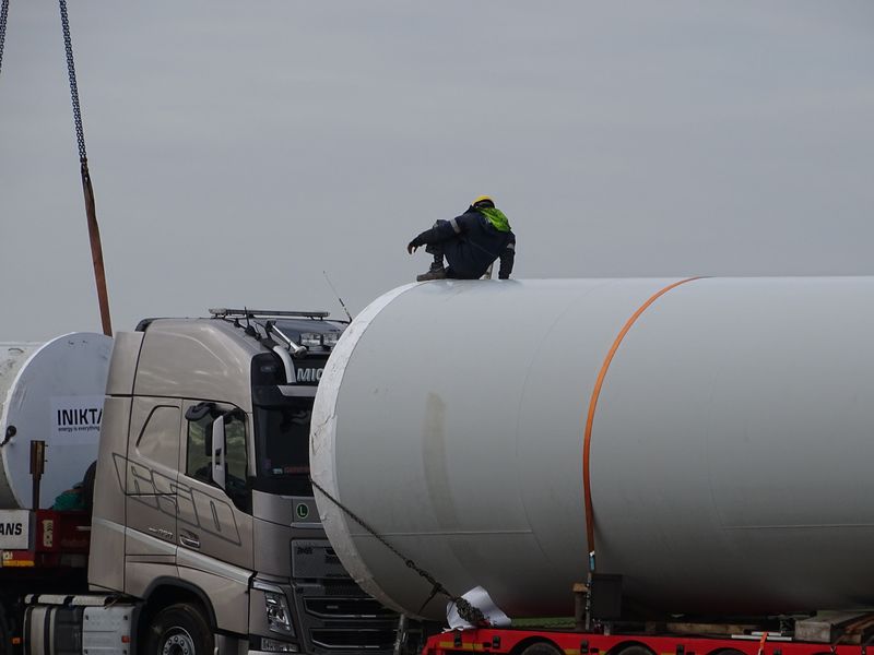 19 februari 2019; windmolen 1 op transport