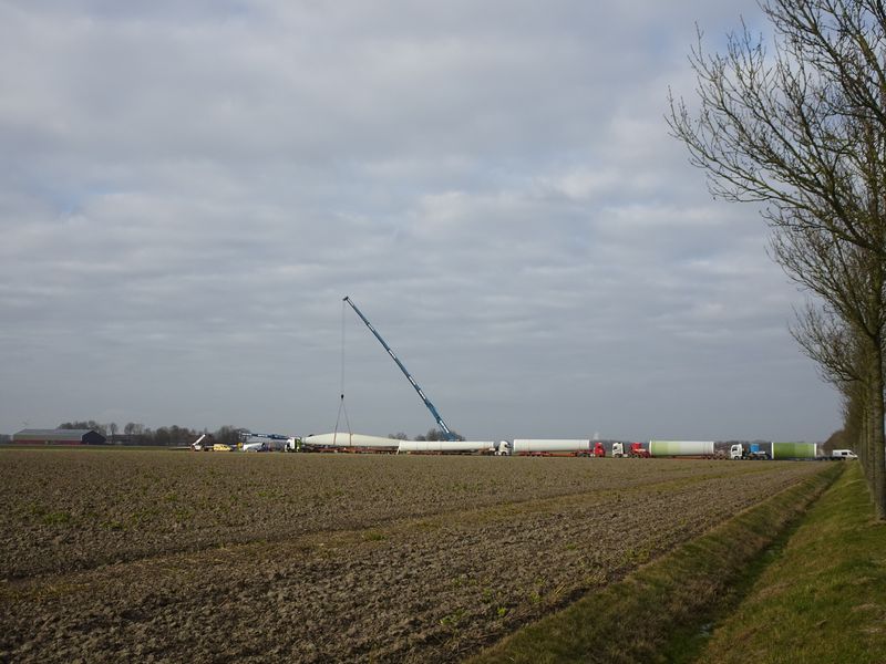 19 februari 2019; windmolen 1 op transport