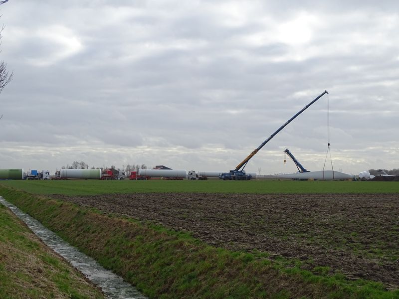 19 februari 2019; windmolen 1 op transport