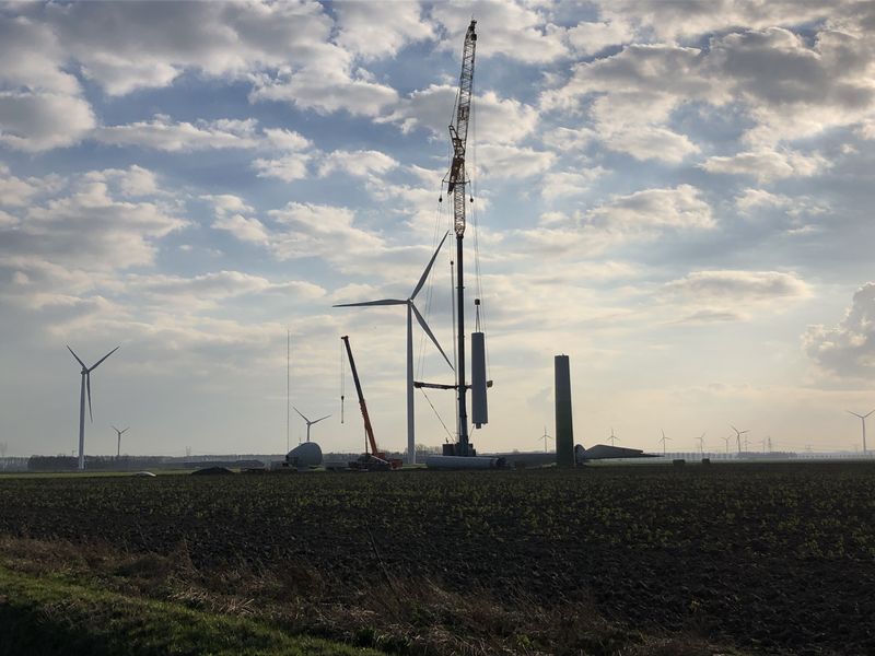 19 en 20 maart 2019; Demonteren windmolen 7