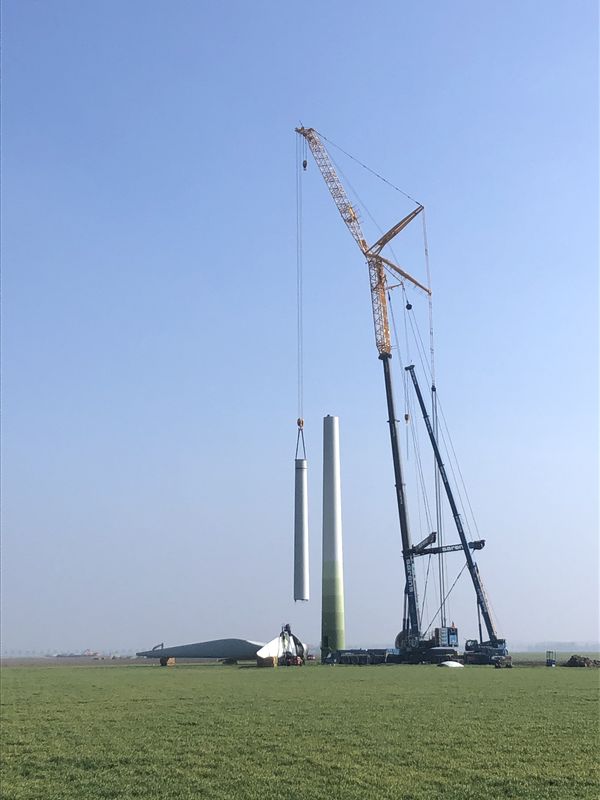 22 maart 2019; laatste windmolen gedemonteerd