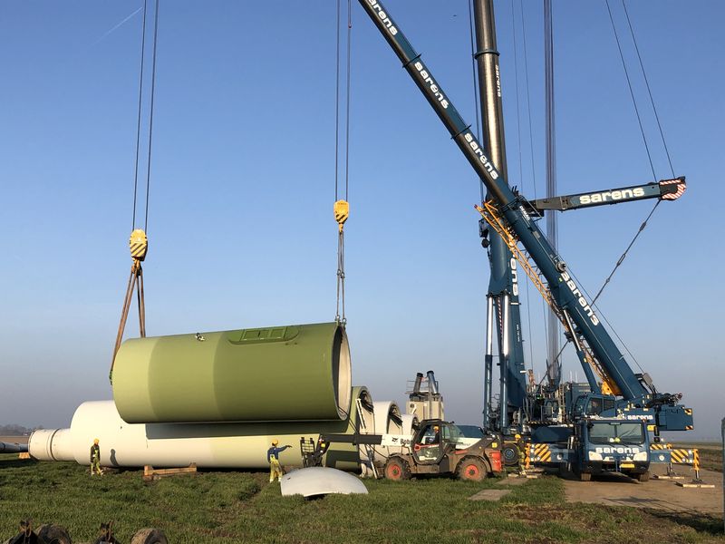 22 maart 2019; laatste windmolen gedemonteerd