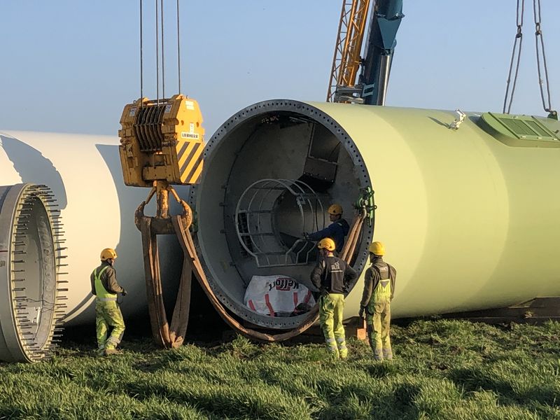 22 maart 2019; laatste windmolen gedemonteerd