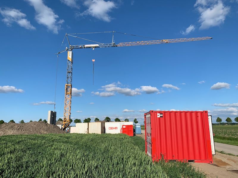 28 mei 2019; werkvloer windmolen 1 gestort