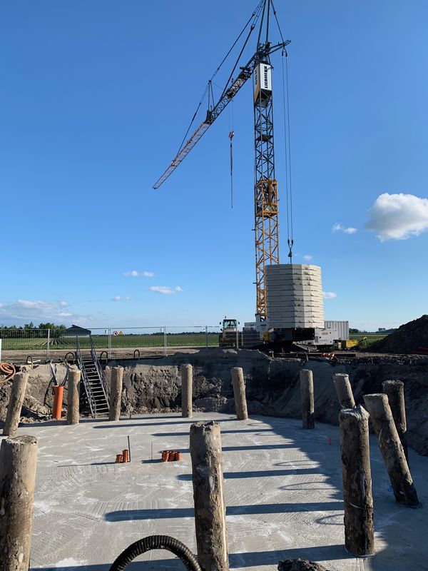 28 mei 2019; werkvloer windmolen 1 gestort