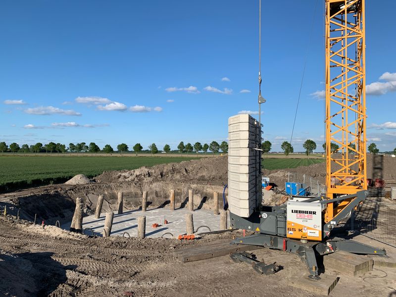 28 mei 2019; werkvloer windmolen 1 gestort