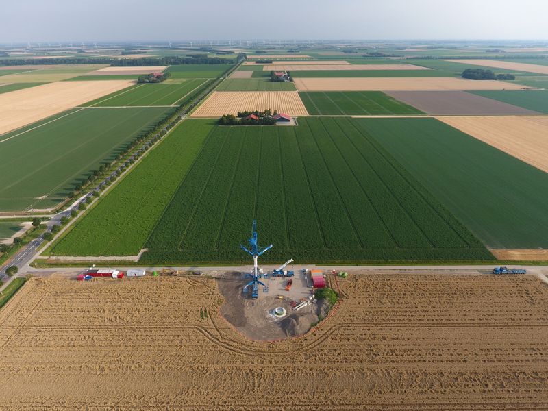 25 juli 2019; opbouw kraan