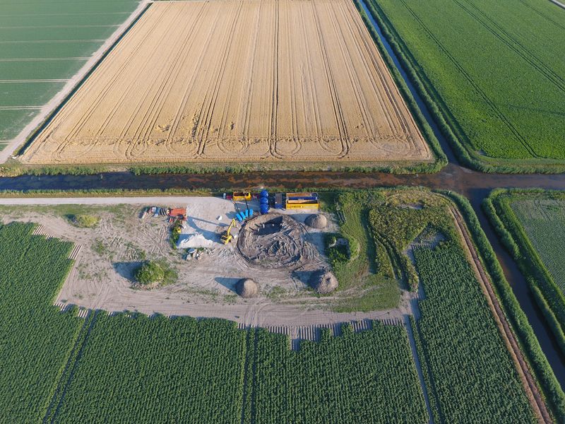 23 juli 2019; ontgraven windmolen 7