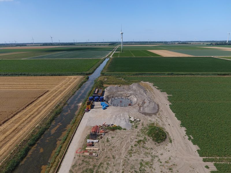 30 juli 2019; fundering windmolen 7