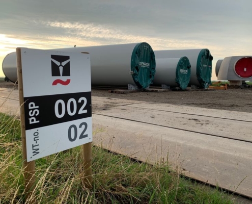 10 augustus 2019; opbouw kraan windmolen 2