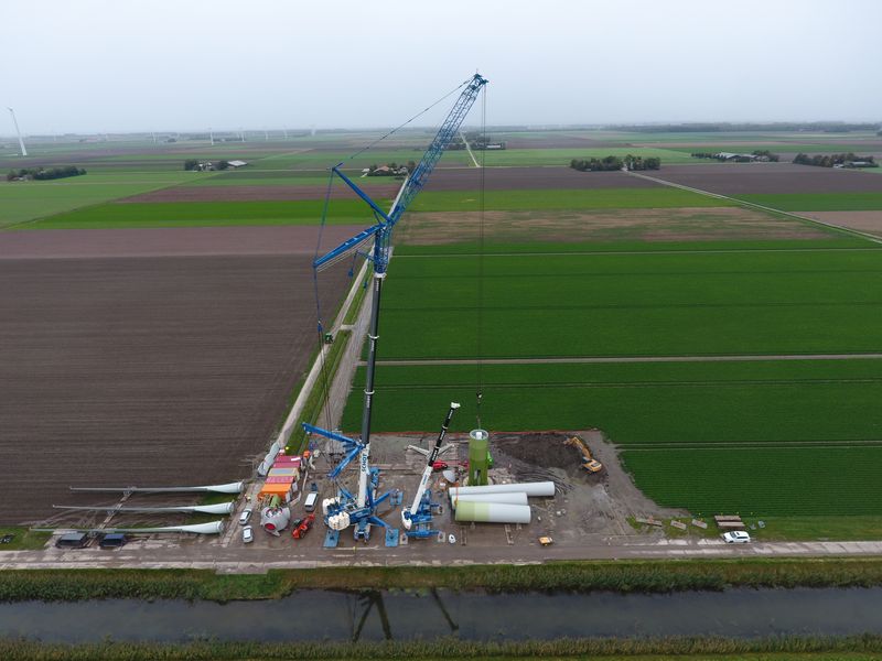 18 oktober 2019; windmolen 5 klaar