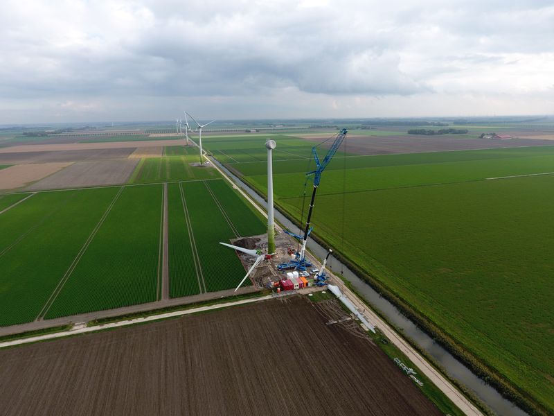 18 oktober 2019; windmolen 5 klaar