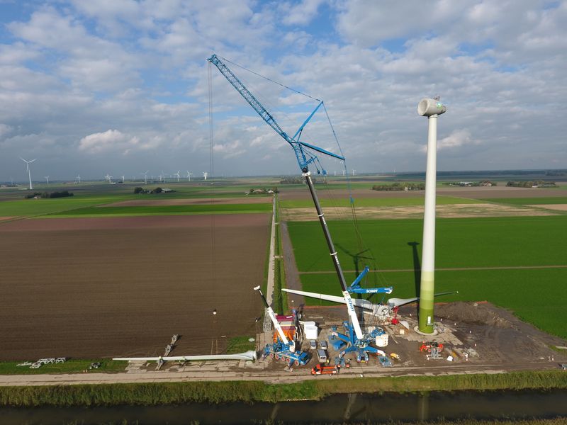 18 oktober 2019; windmolen 5 klaar