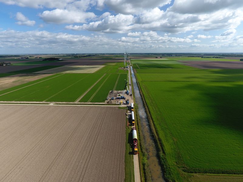 9 oktober 2019; start bouw windmolen 5