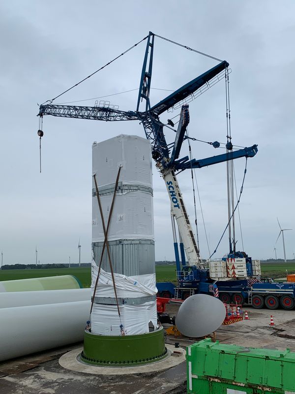 9 oktober 2019; start bouw windmolen 5