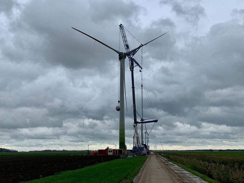 18 oktober 2019; windmolen 5 klaar