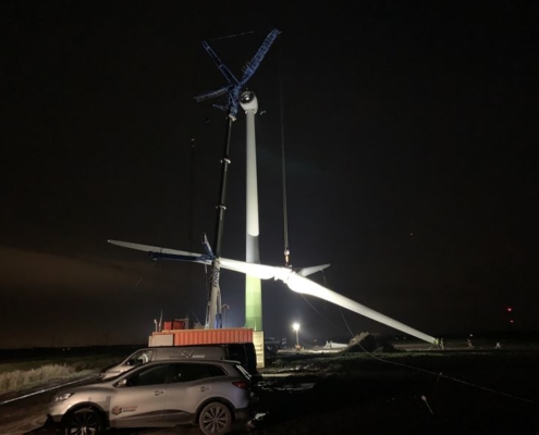 15 november 2019; Wieken windmolen 7 gemonteerd